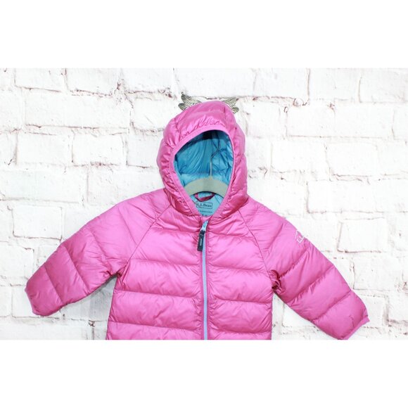 LL Bean Ultralight 650 Down Bunting Quilted Full Zipper Pink 3-6 Mons - Picture 2 of 12